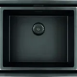 Caressi Cagrpp50bk-fl schwarz flächenbündig Handbetätigung 540 x 440 mm