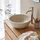 Tikamoon Rundes Waschbecken Micha aus Terrazzo Cream