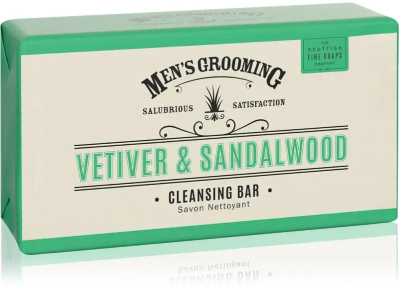 Scottish Fine Soaps Men’s Grooming Vetiver & Sandalwood feste Reinigungsseife für Herren 220 g