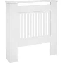 Homcom Heizkörperverkleidung ausziehbar Heizkörperabdeckung mit Ablage, Lamellen, Heizungsabdeckung Heizungsverkleidung Heizkörper Abdeckung 78 x 19 x 81 cm