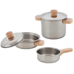 Goki Kochset Sterneküche, 2 Töpfe und 1 Pfanne