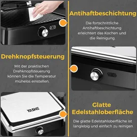 yashe Kontaktgrill 2000W schwarz