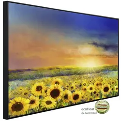papermoon Infrarotheizung »EcoHeat - Sonnenblumen malen«, Matt-Effekt - bunt