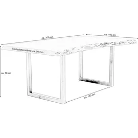 'massivart' Baumkantentisch 200 x 76 x 100 cm naturbelassen