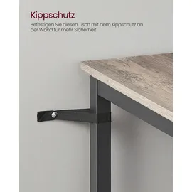 VASAGLE Bartisch Stehtisch 60 x 60 x 92 cm Grau/Schwarz