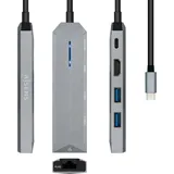 AISENS Docking USB-C 3.2 5 in 1 Multiport Grau,