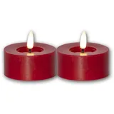 Star Trading Flamme Flow LED-Kerze 6 cm rot