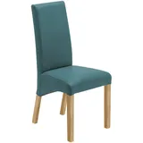 Carryhome Stuhl, Eiche, Petrol, Textil, Eiche, massiv, eckig, 47x102x57 cm, Beinauswahl, Stoffauswahl, Esszimmer, Stühle, Esszimmerstühle, Vierfußstühle