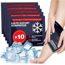 purahelp PURAHELP® Kühlkompresse Kühlpads, [10 Stück, Sofort-Kältekompresse, Einweg, 12 x 15cm