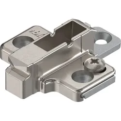 BLUM CLIP Kreuzmontageplatte, Zink, Systemschraube, HV: 2-teilig - Distanz 6 mm ; vernickelt