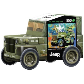 Eurographics 8551-5598 - Armee Jeep Puzzledose 550 Blech Puzzle