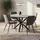 Homestyle4u Essgruppe mit 4 Stühlen 5 tlg Esstisch rund 110 cm Set Sitzgruppe Küchentisch Esszimmer Esszimmergruppe - Grau