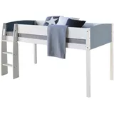 Homestyle4u Hochbett 90x200 Weiß 1845