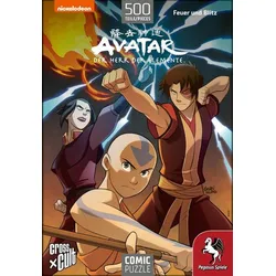 Pegasus 76002G - Avatar, Der Herr der Elemente (Feuer und Blitz), Comic-Puzzle, 500 Teile