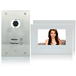 2 Familienhaus 2-Draht BUS WLAN Video Türsprechanlage mit 170 Grad Kamera aus Edelstahl 2x 7 Zoll Monitor Nein