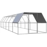 vidaXL Hühnerkäfig 3x12x2 m Verzinkter Stahl
