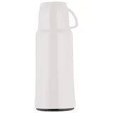 Helios Elegance Thermoskanne Weiß 1,0 l – 6h Heiß - Hält Getränke heiß & kalt - Robustes Design - Ideal für unterwegs