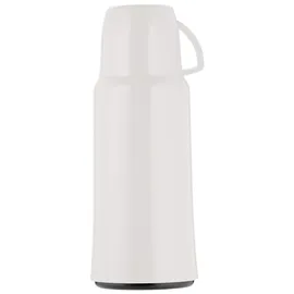 Helios Elegance Thermoskanne Weiß 1,0 l – 6h Heiß - Hält Getränke heiß & kalt - Robustes Design - Ideal für unterwegs