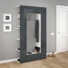 Vicco Mats Dielenschrank 36,6 x 191 x 106 cm grau