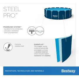 BESTWAY Steel Pro Frame Pool 366 x 76 cm
