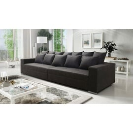 Küchen-Preisbombe Modernes Big Sofa Wohnlandschaft Sofa Couch Jumbo xxl 4 - Grau Leder Imitation