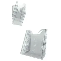 Prospektspender Combiboxx, A4, transparent, 858019, mit 3 Spendern