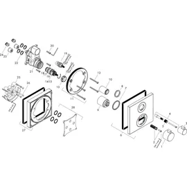Hansgrohe Ecostat Square Thermostat Unterputz für 1 Verbraucher Chrom 15712000