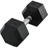 Homcom Hexagon Gummihantel 17,5 kg Kurzhantel schwarz