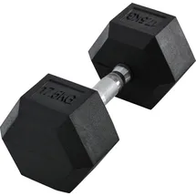 Homcom Hexagon Gummihantel 17,5 kg Kurzhantel schwarz