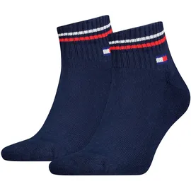 Tommy Hilfiger Socken, mit Label-Print im 2er-Pack, Marine, 39-42