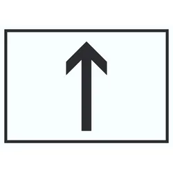 Richtungspfeil hoch Schild waagerecht schwarz weiss Pfeil A3 (297x420mm)
