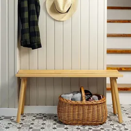 Creative Home Einkaufskorb Picknickkorb Weidenkorb mit Henkel 45 x 32 x 34 cm braun