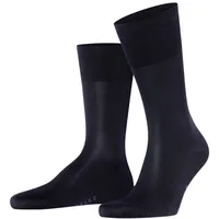 Falke Herren Socken Tiago Strümpfe, Baumwolle, Logo, lang, einfarbig Dunkelblau 43-44