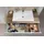 Fackelmann Waschbeckenunterschrank Stanford 110 x 40,5 x 50 cm Weiß/Braun
