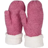 Stylebreaker Fäustlinge mit Rauten Muster und Fleece Pink Einheitsgröße