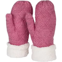 Stylebreaker Fäustlinge mit Rauten Muster und Fleece Pink Einheitsgröße