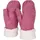 Stylebreaker Fäustlinge mit Rauten Muster und Fleece Pink Einheitsgröße