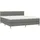 vidaXL Boxspringbett mit Matratze & LED Dunkelgrau 180x200 cm Stoff