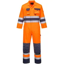 PORTWEST TX55 Herren Nantes Hi-Vis Reflektierende Overall-Arbeitsoveralls Sicherheitsklasse 3 Orange/Navy, S