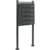 Wiltec 5er Briefkastenanlage Anthrazit