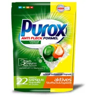 Purox Antifleck Formel Universal Color+White 22 Doppelkammer-Waschmittelkapseln