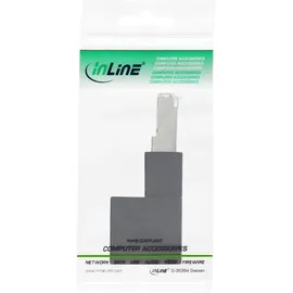 InLine Patchkabel-Adapter Cat.6A RJ45 Stecker/Buchse 90° nach unten gewinkelt