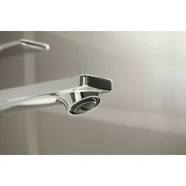 Hansgrohe Rebris E Waschtischarmatur 110 CoolStart, mit Zugstangen-Ablaufgarnitur, chrom