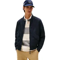 Tommy Hilfiger Herren Bomberjacke Packable mit Baseballkragen, Blau (Desert