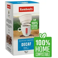 Rombouts Entkoffeinierter Ein-Tassen Filterkaffee Gemahlen 60 Filter