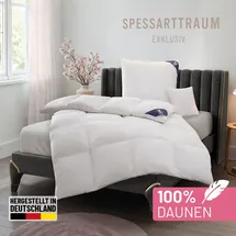 SPESSARTTRAUM Daunenbettdecke SPESSARTTRAUM "Exklusiv, Bettdecken für Sommer und Winter, Decke", weiß, B:240cm L:220cm, Bezug: 100% Baumwolle. Füllung: 100% Daunen, Bettdecken, 5 Wärmeklassen & 8 Größen, Bestseller