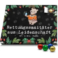 Mr. & Mrs. Panda Schoko Adventskalender Rettungssanitäter Leidenschaft - Schwarz - Geschenk, Danke, Dankeschön, Schenken, Schokoladen Adventskale... - Schwarz