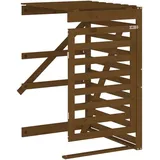 vidaXL Mülltonnenbox Erweiterung 78 x 128,5 cm honigbraun