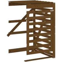 vidaXL Mülltonnenbox Erweiterung 78 x 128,5 cm honigbraun