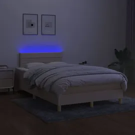 vidaXL Boxspringbett 120 x 200 cm H2 Creme
